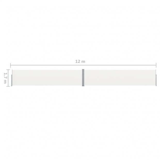 Patio Retractable Side Awning 170x1200 Cm Cream Image 10