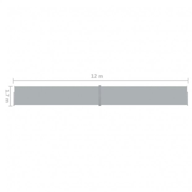 Patio Retractable Side Awning 170x1200 Cm Anthracite Image 10