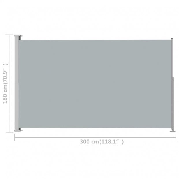 Patio Retractable Side Awning 180x300cm Anthracite Image 7