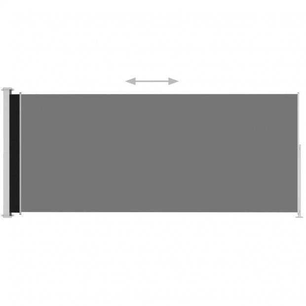 Patio Retractable Side Awning 180x500cm Black Image 3