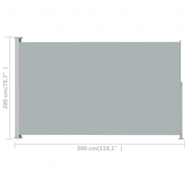 Patio Retractable Side Awning 200x300cm Anthracite Image 7