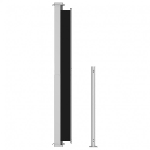 Patio Retractable Side Awning 200x500cm Black Image 5