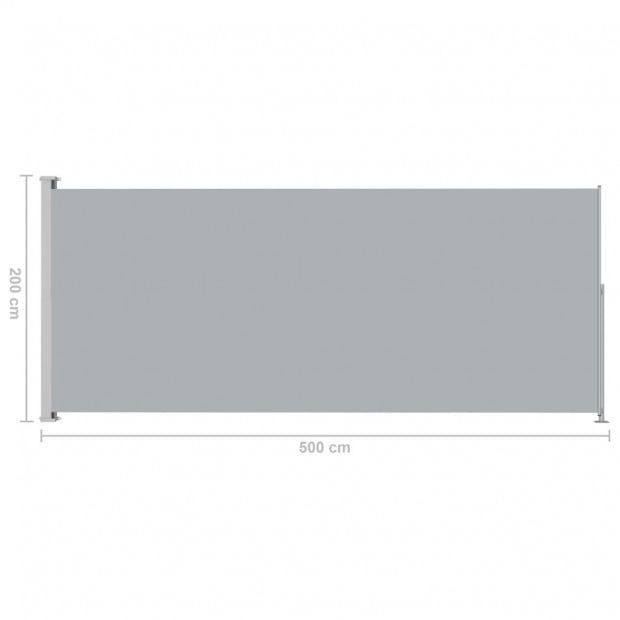 Patio Retractable Side Awning 200x500cm Anthracite Image 7