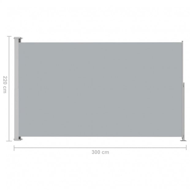 Patio Retractable Side Awning 220x300cm Anthracite Image 7