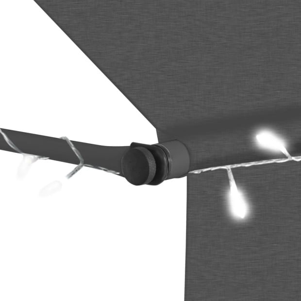 Manual Retractable Awning With Led 200 Cm Anthracite Image 5