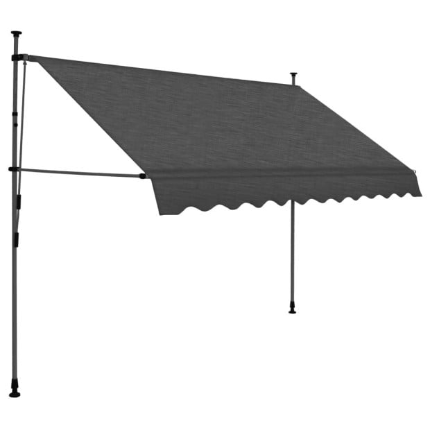Manual Retractable Awning With Led 300 Cm Anthracite Image 2