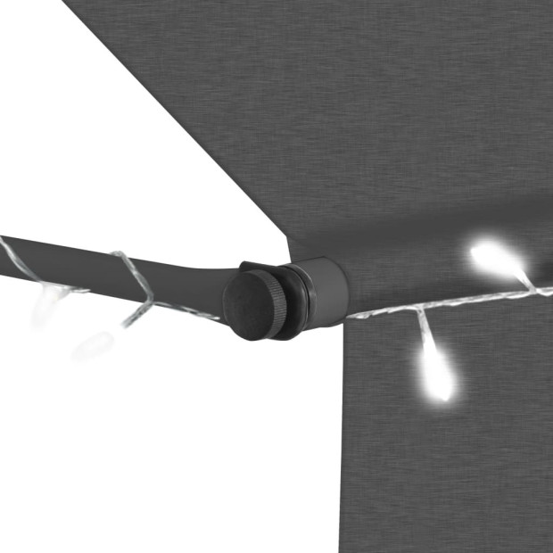 Manual Retractable Awning With Led 300 Cm Anthracite Image 5