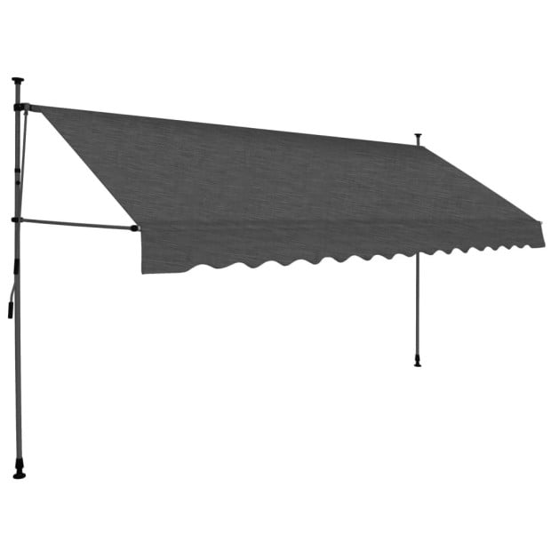 Manual Retractable Awning With Led 350 Cm Anthracite Image 2