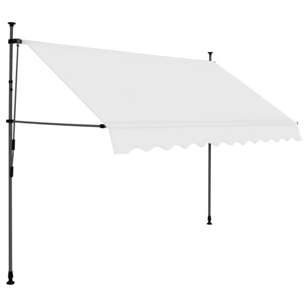 Manual Retractable Awning With Led 300 Cm Cream Image 2