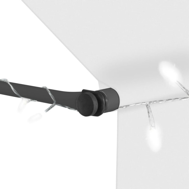 Manual Retractable Awning With Led 400 Cm Cream Image 5