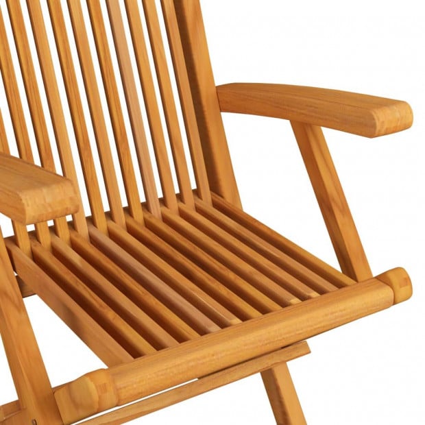 Garden Chairs 3 Pcs Solid Teak Wood Image 4