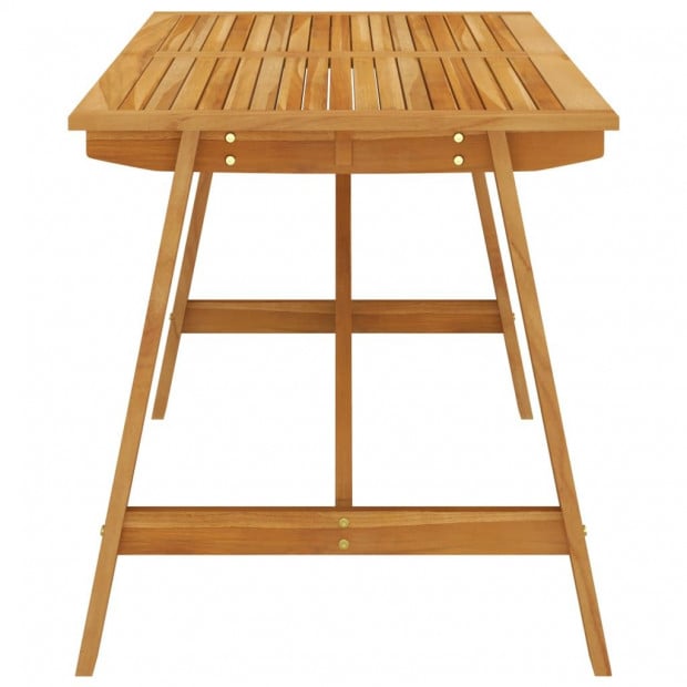Garden Dining Table 140x70x73.5 Cm Solid Acacia Wood Image 3