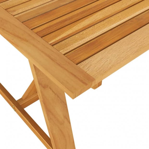 Garden Dining Table 206x100x74 Cm Solid Acacia Wood Image 5