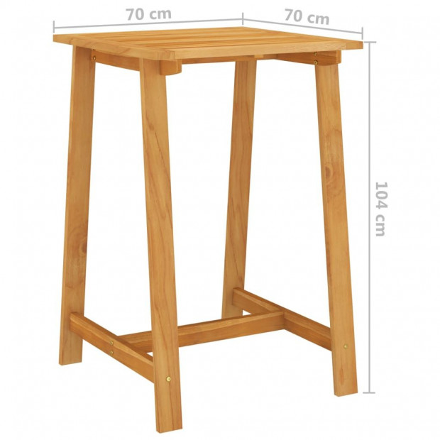Garden Bar Table 70x70x104 Cm Solid Acacia Wood Image 6