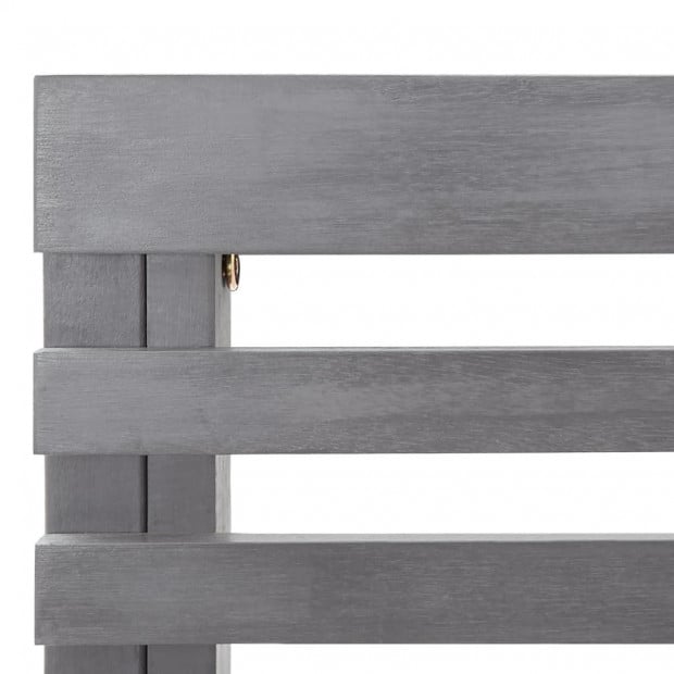 Garden Corner Bench Grey 140 Cm Solid Acacia Wood Image 6