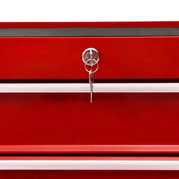 Tool Trolley With 15 Drawers Steel Red Image 6