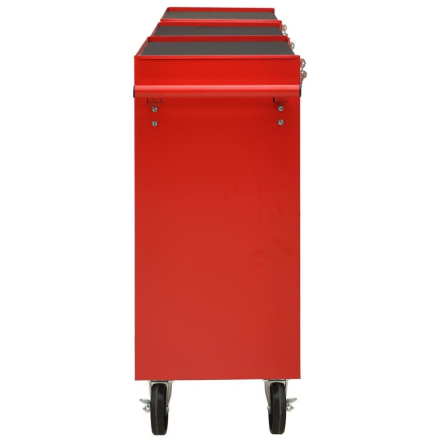 Tool Trolley With 21 Drawers Steel Red Image 3