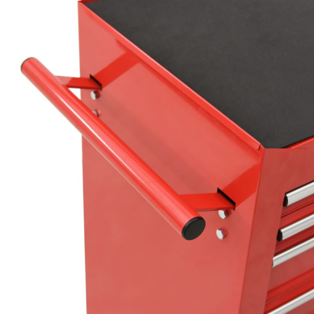 Tool Trolley With 21 Drawers Steel Red Image 5