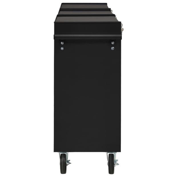 Tool Trolley With 15 Drawers Steel Black Image 4