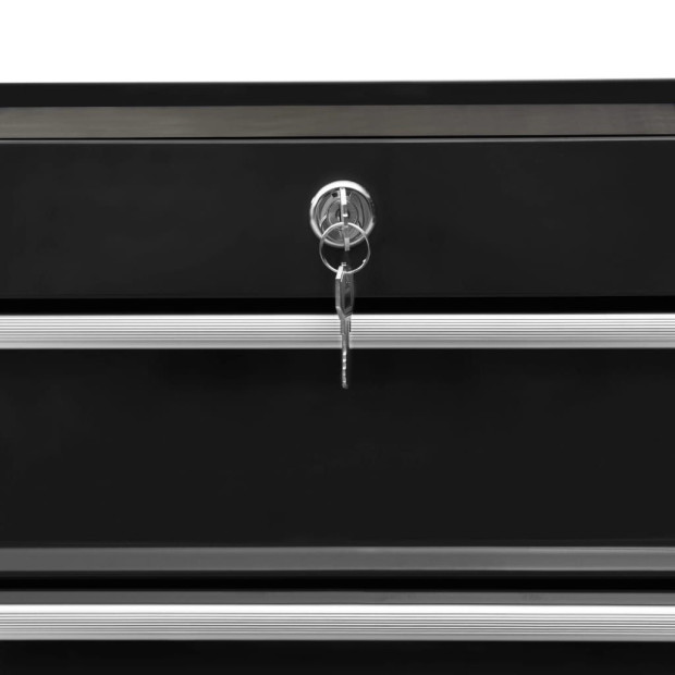 Tool Trolley With 15 Drawers Steel Black Image 6