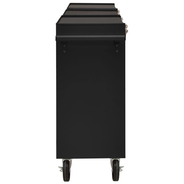 Tool Trolley With 21 Drawers Steel Black Image 4