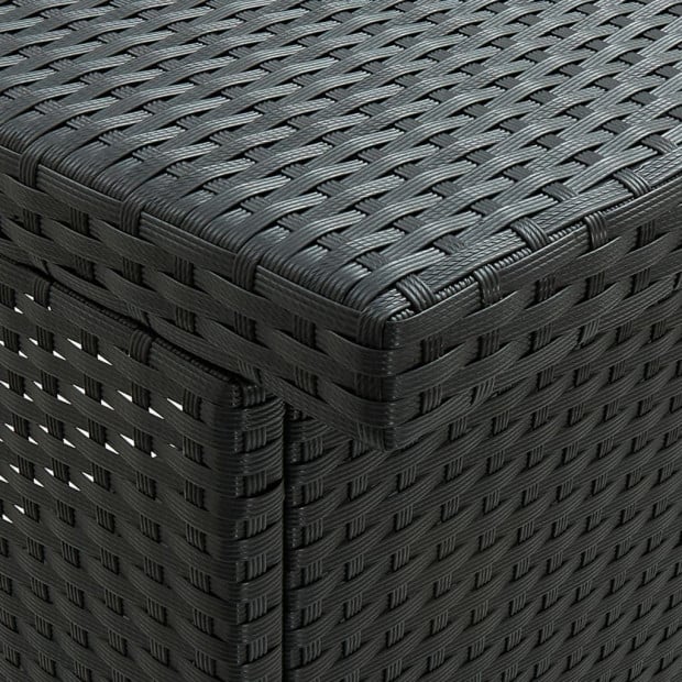 3 Piece Bar Set Poly Rattan Black Image 2