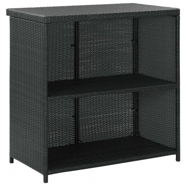 3 Piece Bar Set Poly Rattan Black Image 6