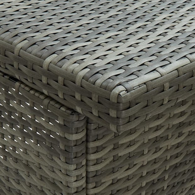 3 Piece Bar Set Poly Rattan Grey Image 2