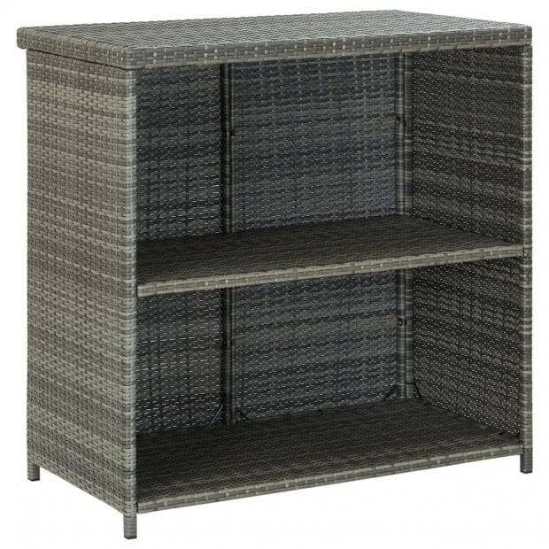 3 Piece Bar Set Poly Rattan Grey Image 6