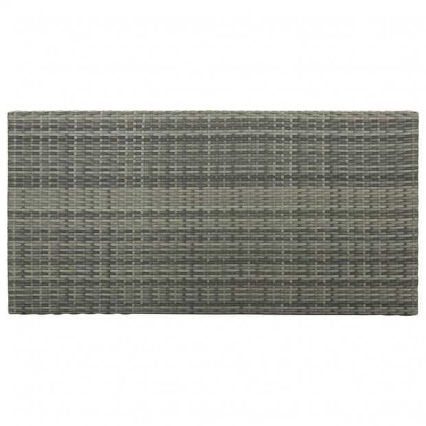 Bar Table With Storage Rack Grey 120x60x110 Cm Poly Rattan Image 6
