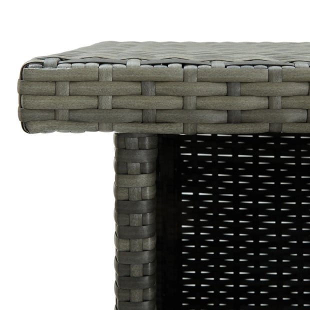Corner Bar Table Grey 100x50x105 Cm Poly Rattan Image 6