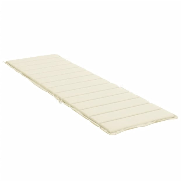 Sun Lounger Cushion Cream 200x50x3cm Fabric Image 3