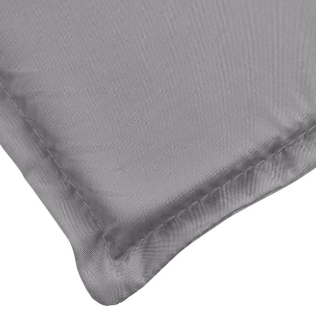 Sun Lounger Cushion Grey 200x60x3 Cm Fabric Image 6