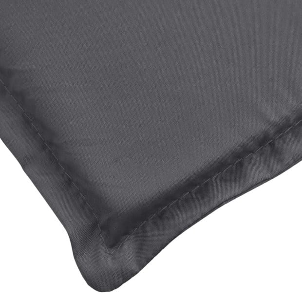 Sun Lounger Cushion Anthracite 200x70x3cm Fabric Image 6