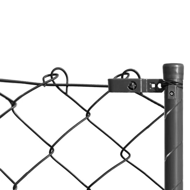 Chain Link Fence With Posts And Hardware 1.5x25 M Grey Image 10