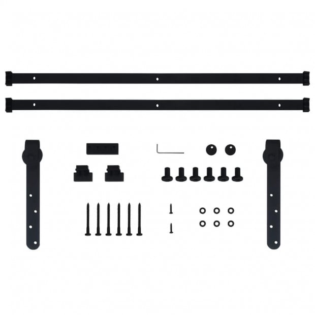 Mini Sliding Barn Door Kit Carbon Steel 183 Cm Image 5