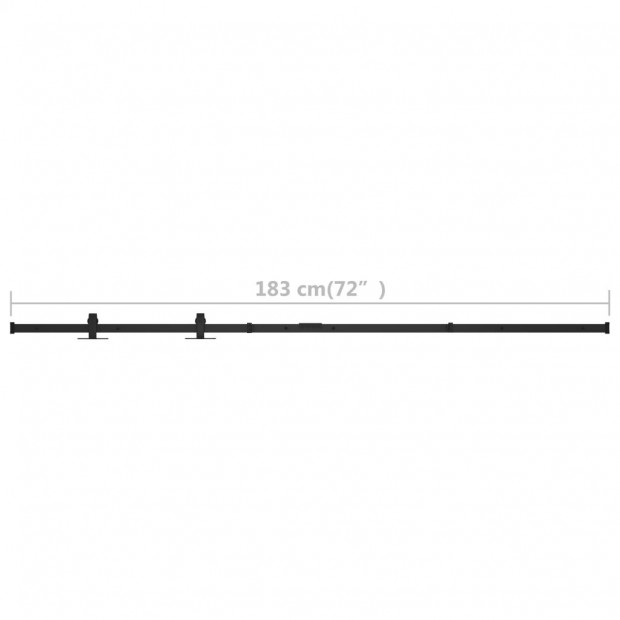 Mini Sliding Barn Door Kit Carbon Steel 183 Cm Image 5