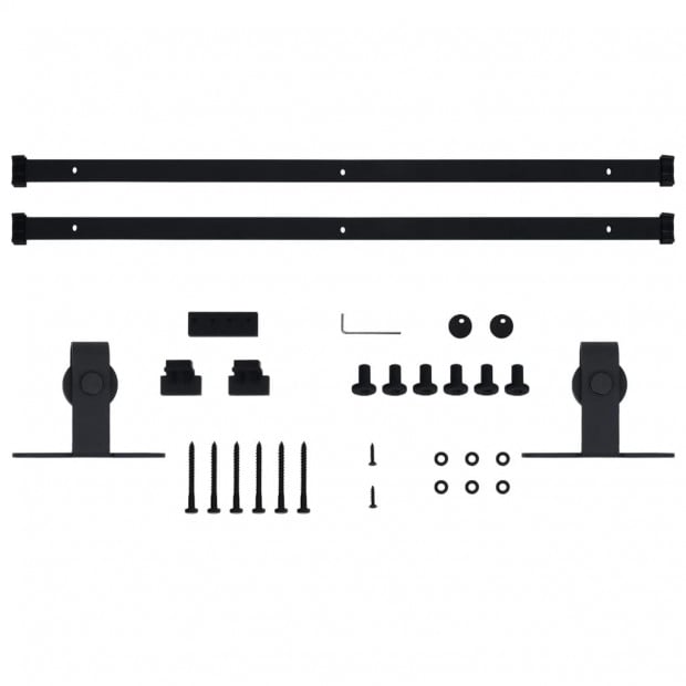 Mini Sliding Barn Door Kit Carbon Steel 200 Cm Image 4