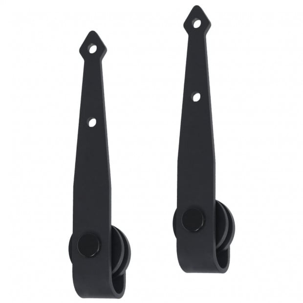Mini Sliding Barn Door Kit Carbon Steel 183 Cm Black Image 4