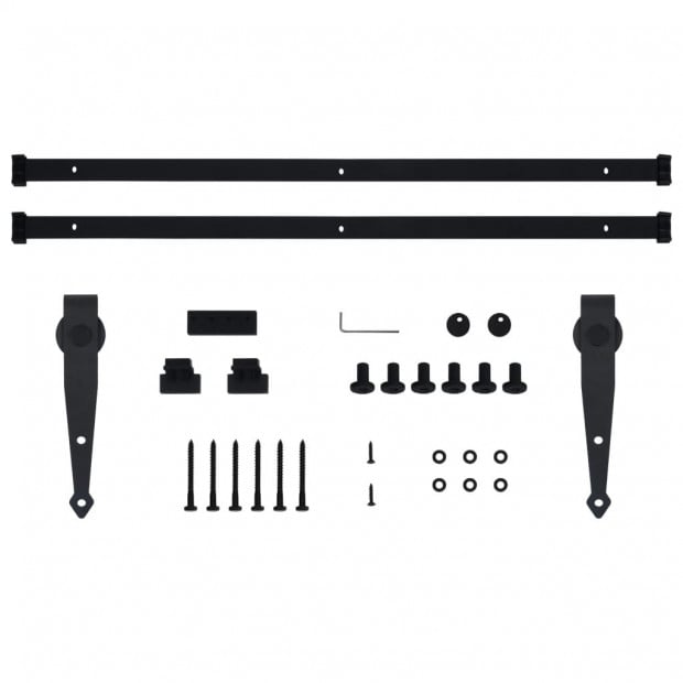 Mini Sliding Barn Door Kit Carbon Steel Length 200 Cm Width 100 Cm Image 5