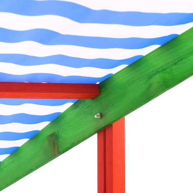 Sandbox With Adjustable Roof Fir Wood Multicolour Uv50 Image 5