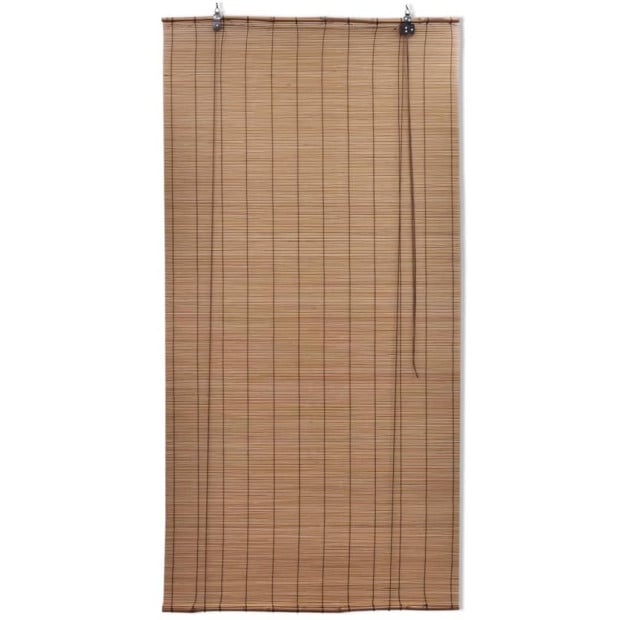 Bamboo Roller Blinds 2 Pcs Brown 120 X 220 Cm Image 2