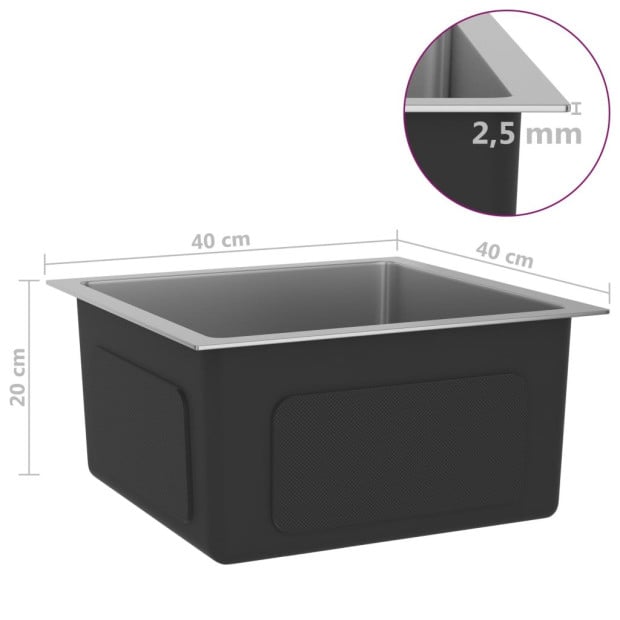 Handmade Kitchen Sink Stainless Steel Image 6