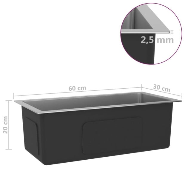 148754 Handmade Kitchen Sink Stainless Steel Image 7