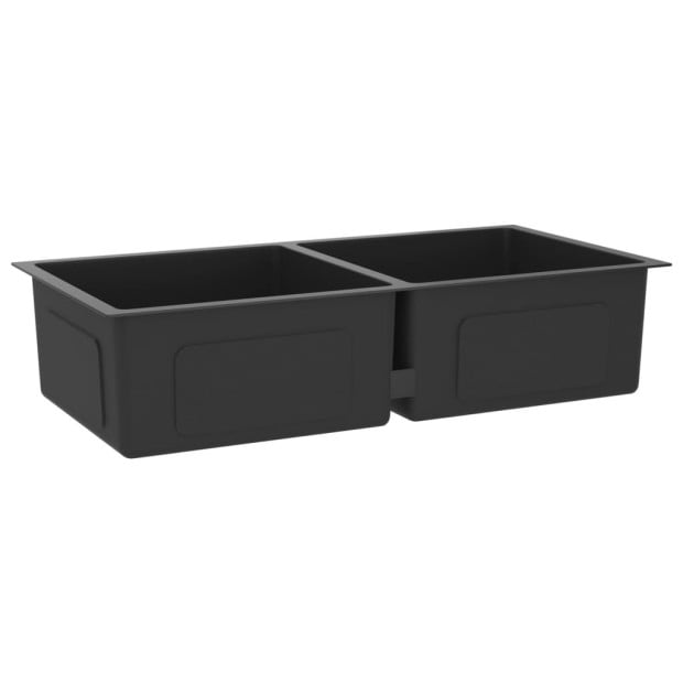 148773  Handmade Kitchen Sink Black Stainless Steel Image 3