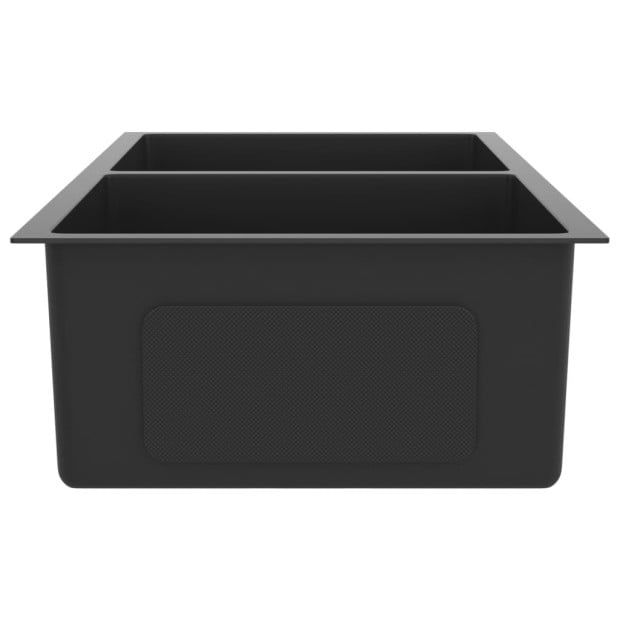 148773  Handmade Kitchen Sink Black Stainless Steel Image 5