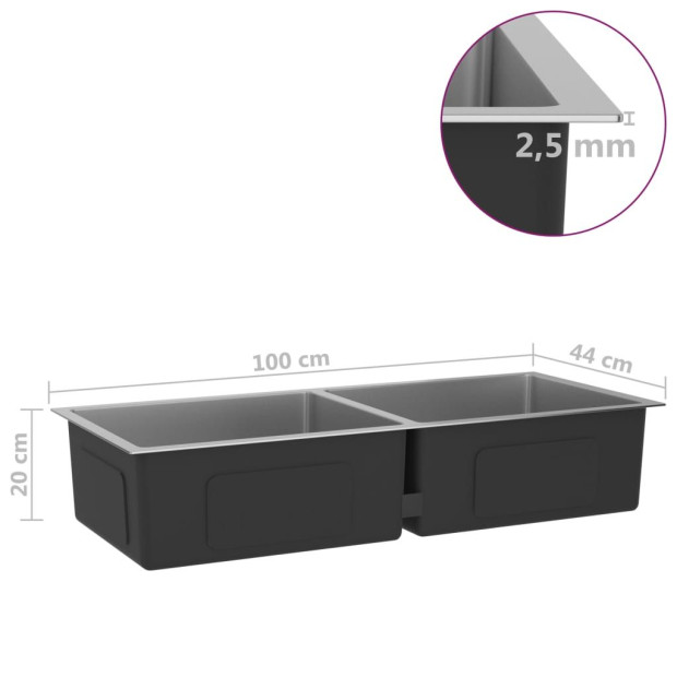 148774 Handmade Kitchen Sink Stainless Steel Image 7