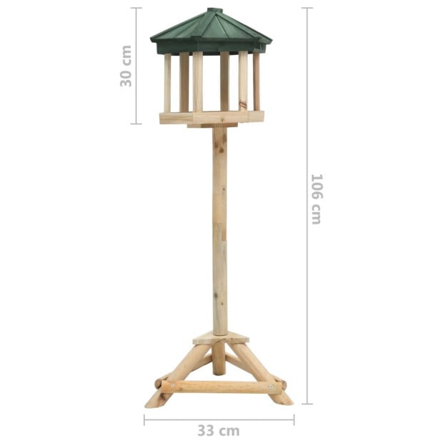 Standing Bird Feeder Solid Firwood 33 x 106cm Image 7