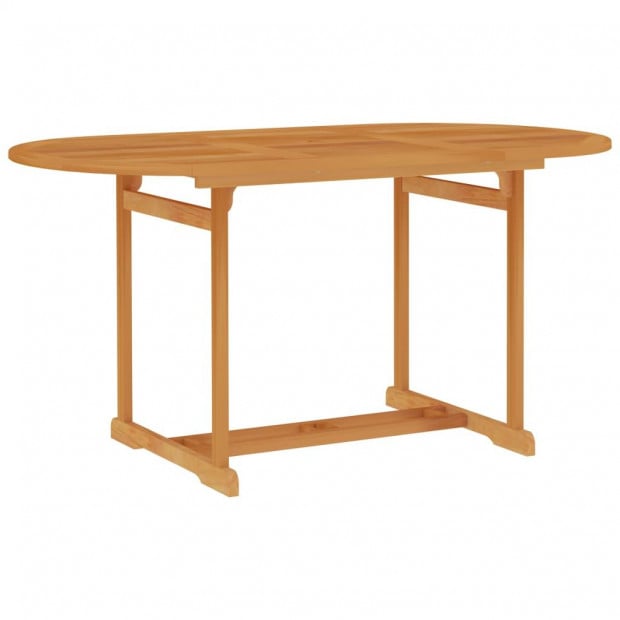 Garden Table 150x90x75 Cm Solid Teak Wood Oblong