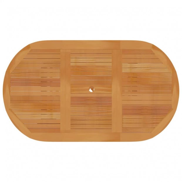 Garden Table 150x90x75 Cm Solid Teak Wood Oblong Image 4